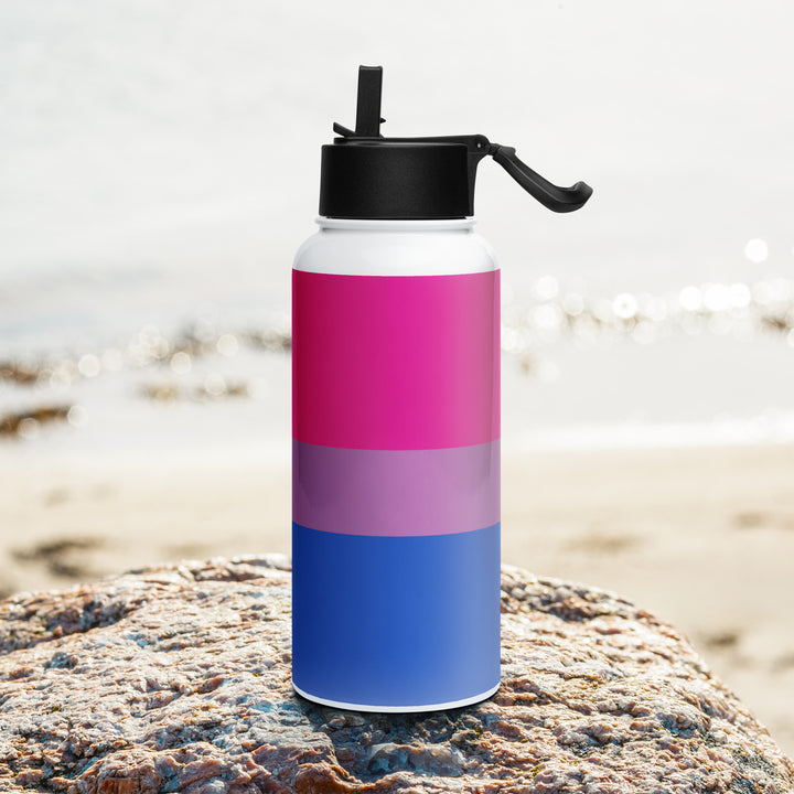 Bisexual Pride Flag Stainless Steel Water Bottle Water Bottle The Rainbow Stores
