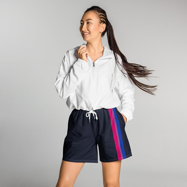 Bisexual Pride Flag Stripe Blue Athletic Long Shorts Shorts Long The Rainbow Stores