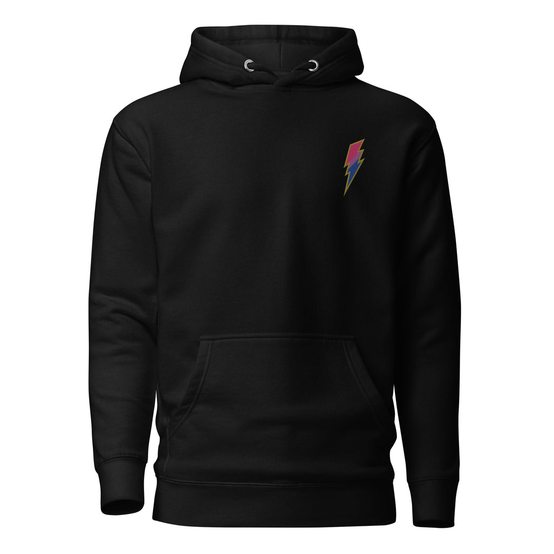 Bisexual Pride Lightning Embroidered Hoodie Hoodies The Rainbow Stores