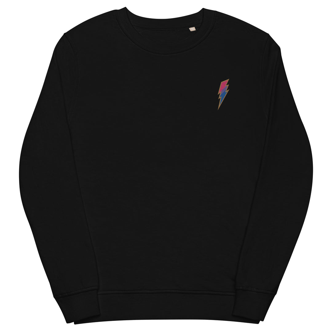 Bisexual Pride Lightning Embroidered Organic Sweatshirt Sweatshirts SOL's The Rainbow Stores