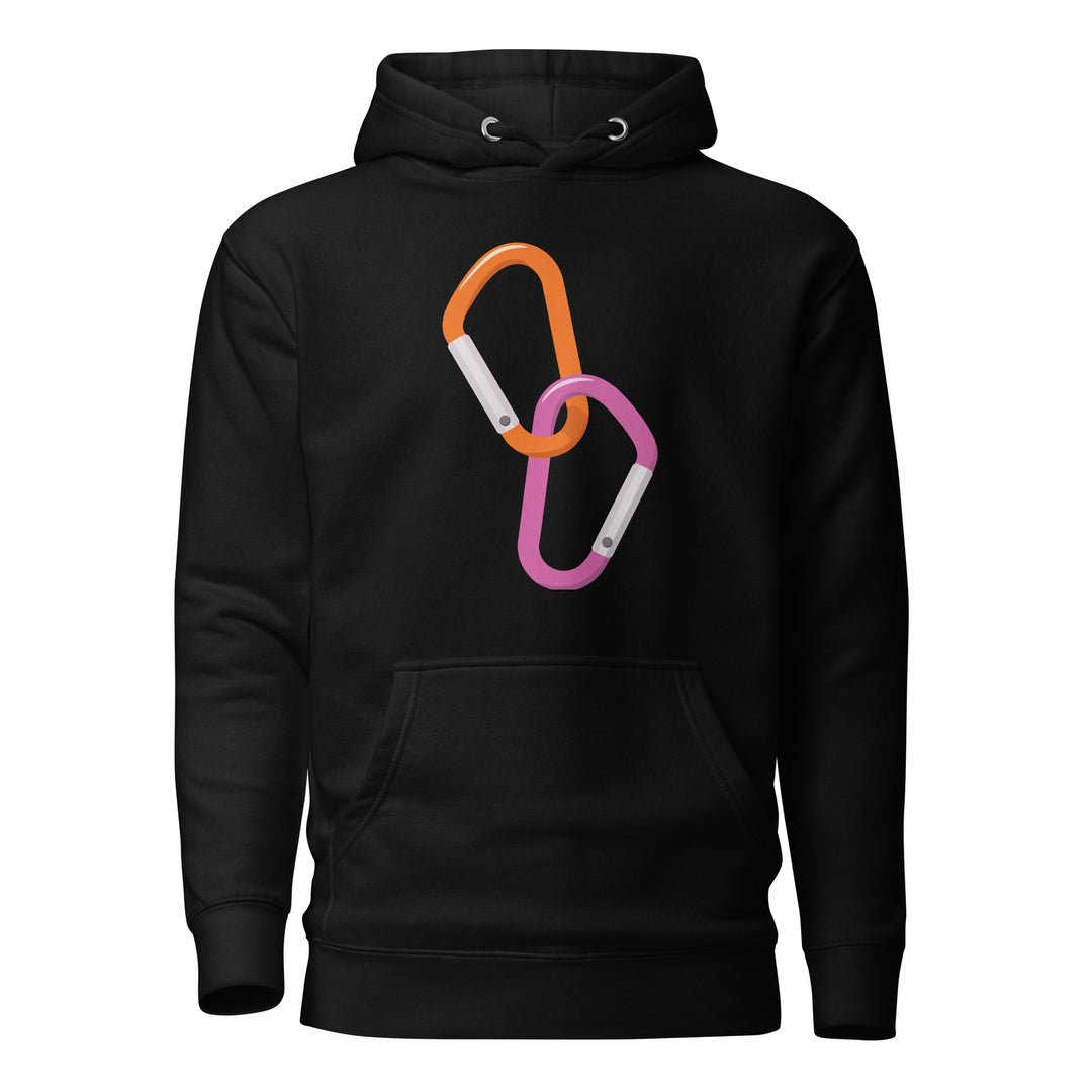 Double Carabiner Lesbian Hoodie Hoodies The Rainbow Stores