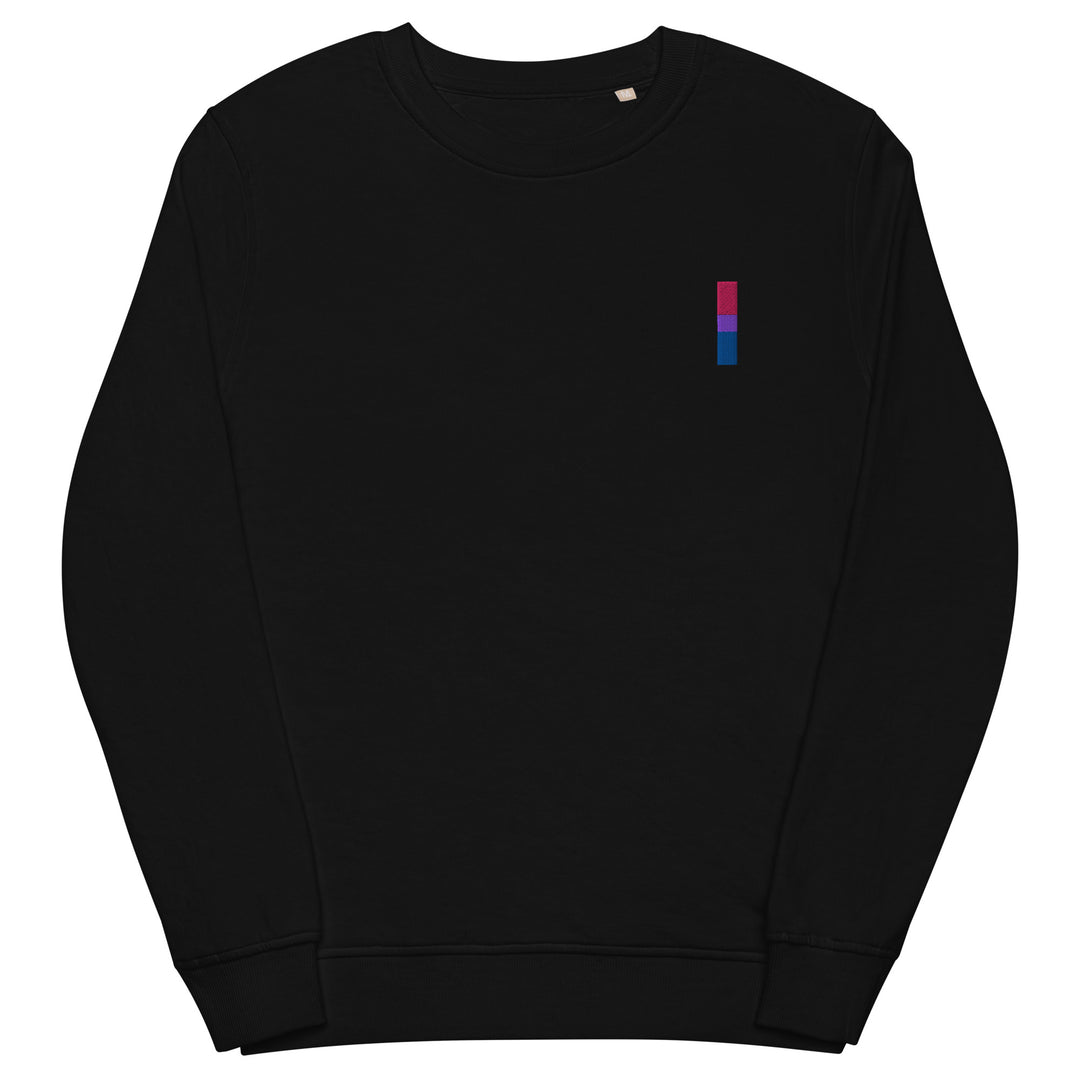 Bisexual Embroidered Pride Flag Organic Sweatshirt Sweatshirts SOL's The Rainbow Stores