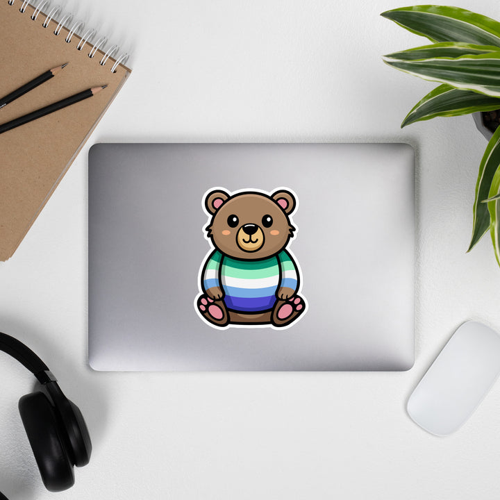 Gay Men's Pride Bear Sticker Stickers The Rainbow Stores