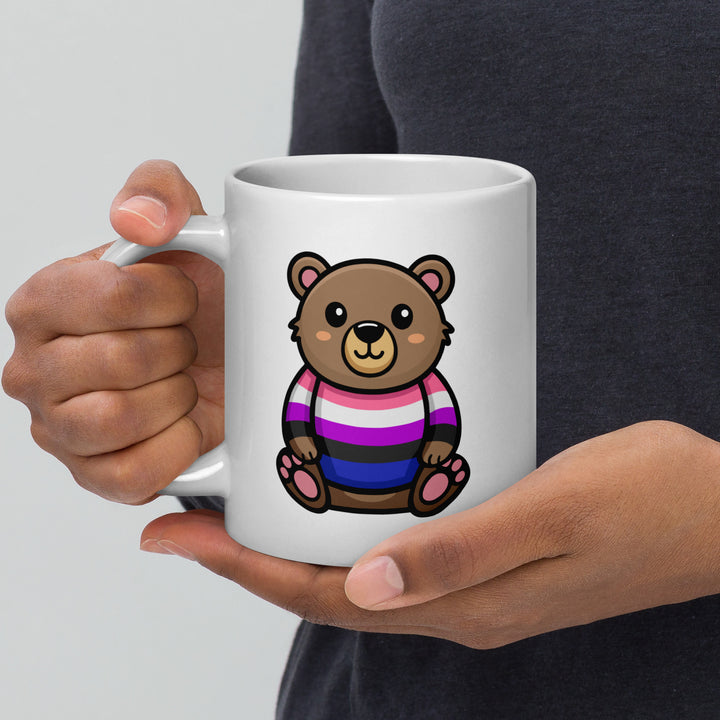 Gender Fluid Pride Bear Mug Mugs The Rainbow Stores