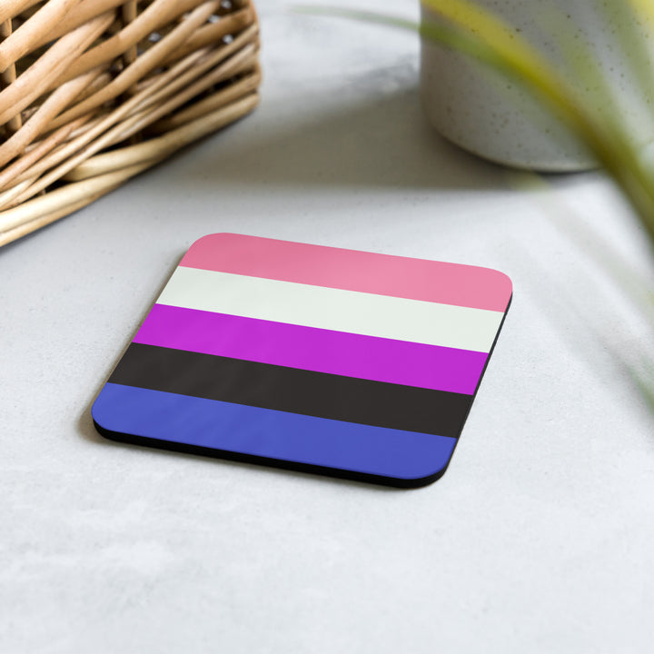 Gender Fluid Pride Flag Coaster Coaster The Rainbow Stores