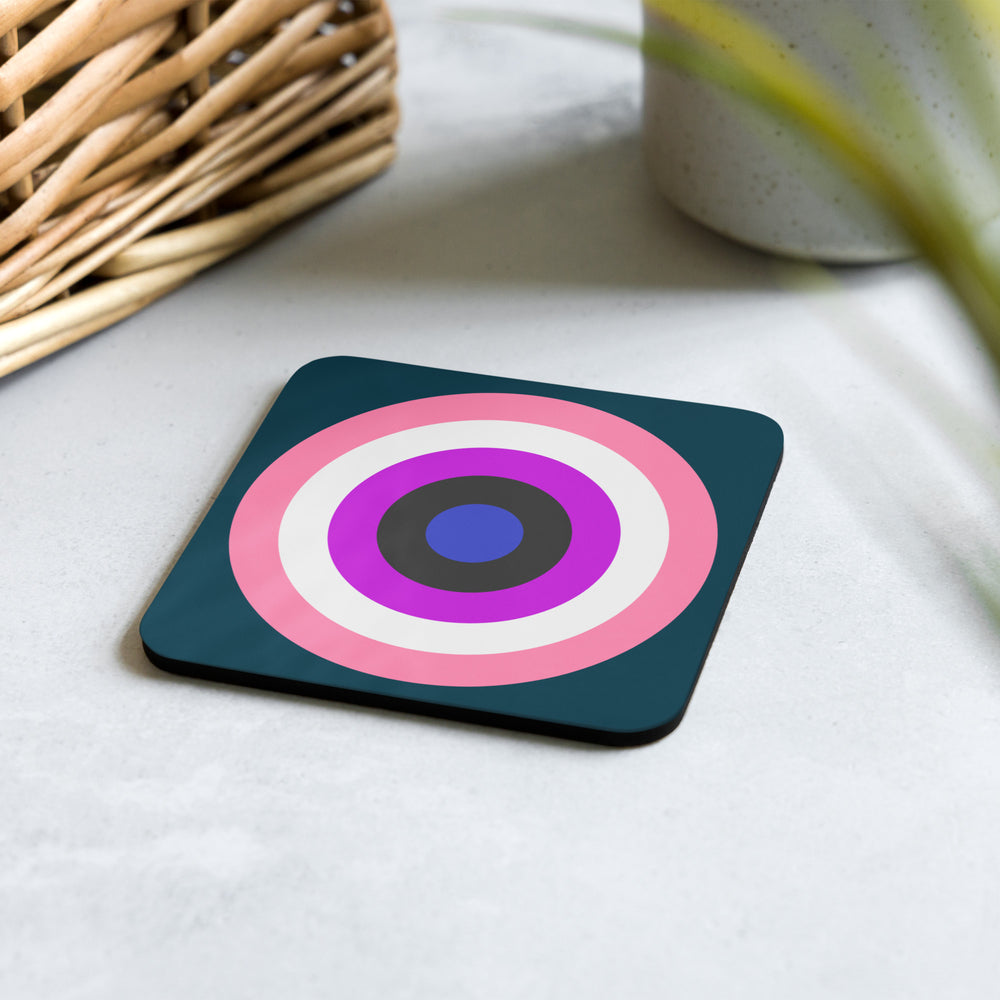 Gender Fluid Pride Flag Roundel Coaster Coaster The Rainbow Stores