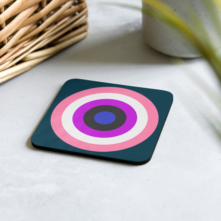 Gender Fluid Pride Flag Roundel Coaster Coaster The Rainbow Stores