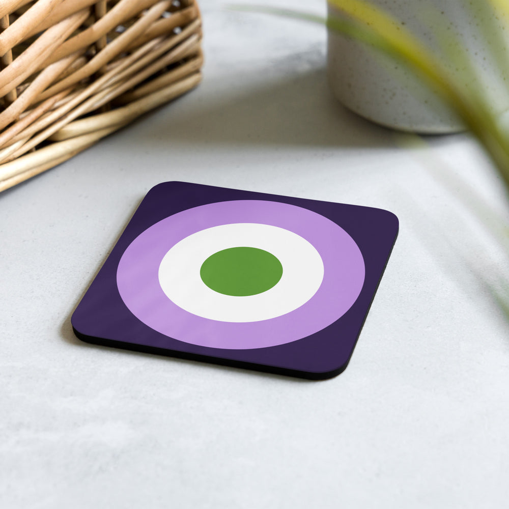 Genderqueer Pride Flag Roundel Coaster Coaster The Rainbow Stores