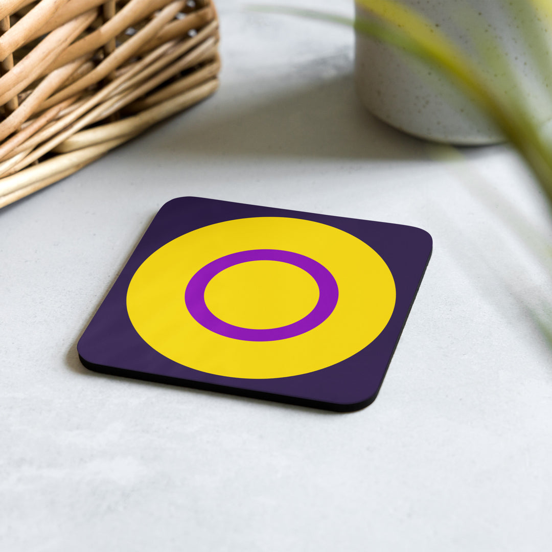 Intersex Pride Flag Roundel Coaster Coaster The Rainbow Stores