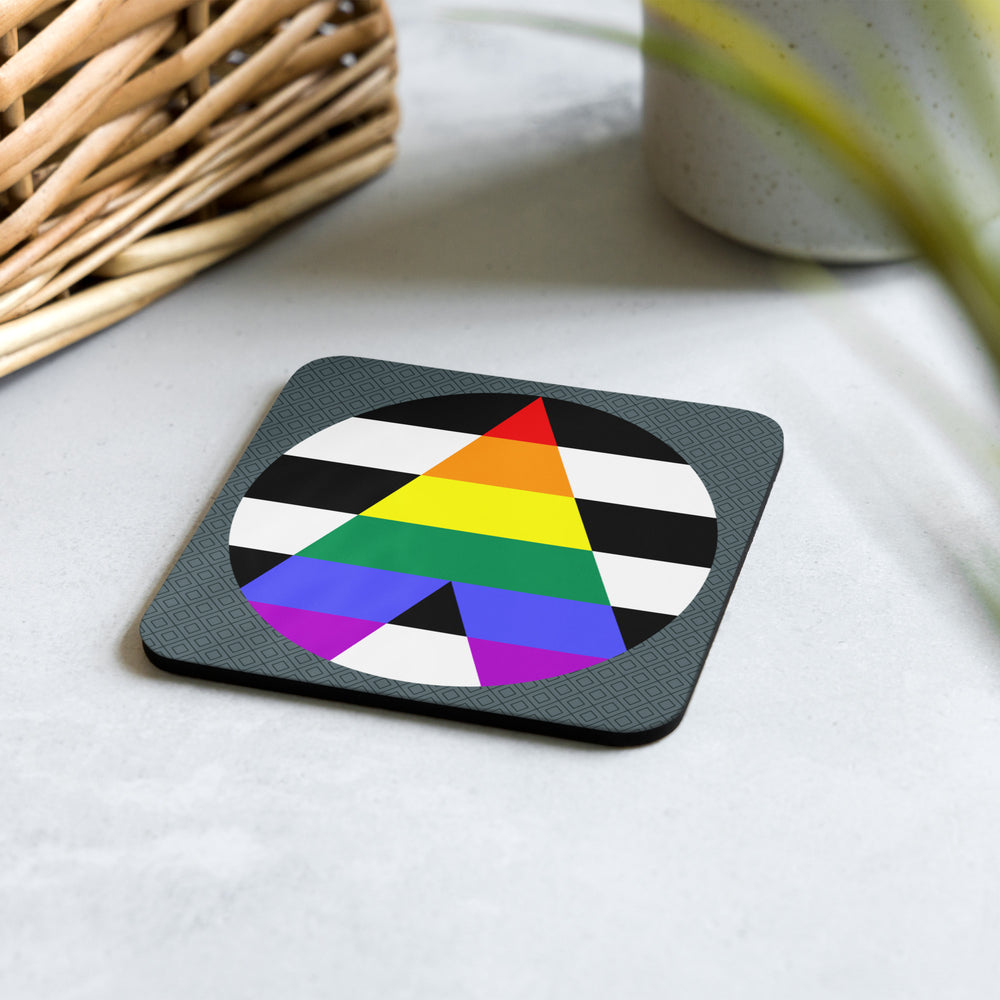 LGBTQ+ Ally Flag Roundel Coaster Coaster The Rainbow Stores