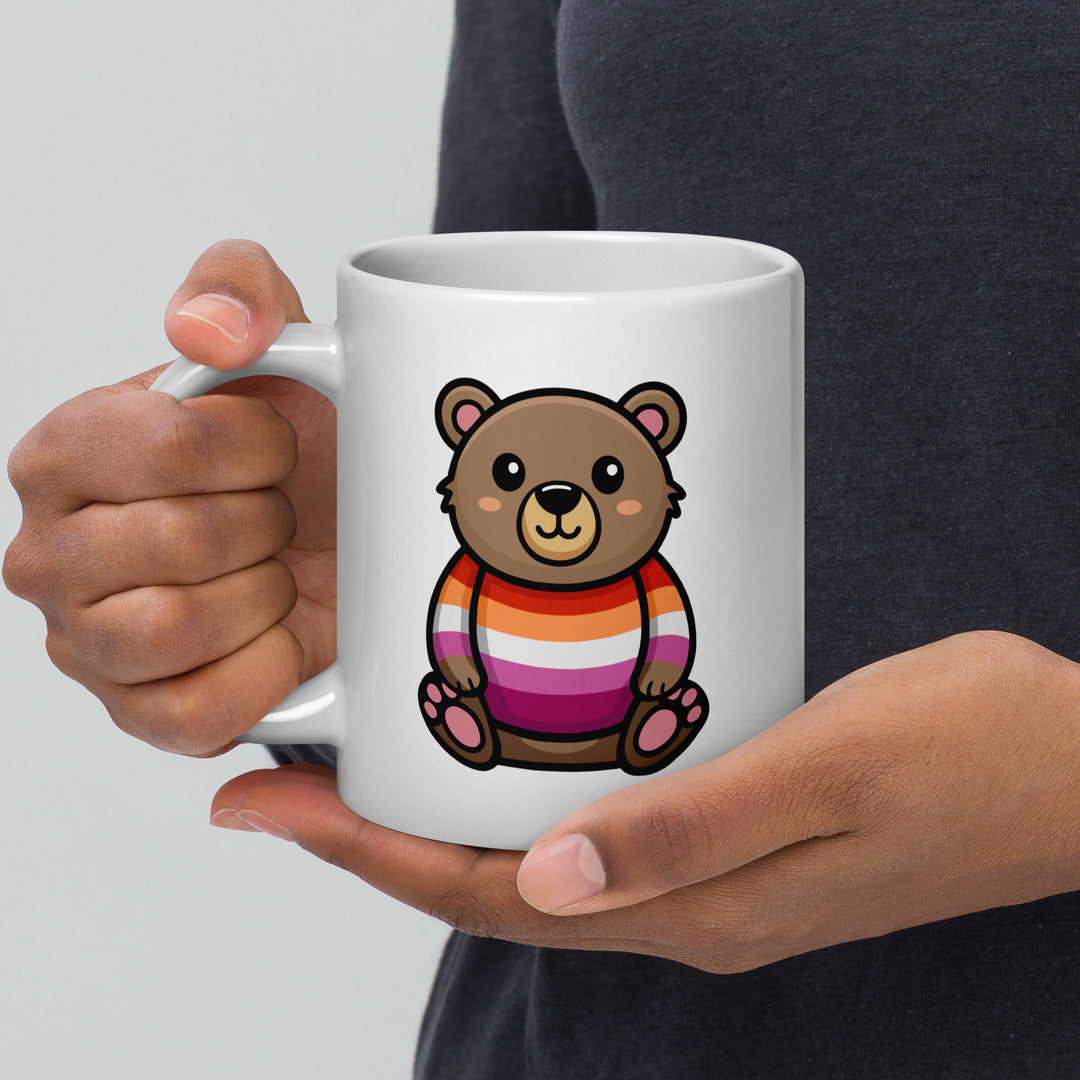 Lesbian Pride Bear Mug Mugs The Rainbow Stores