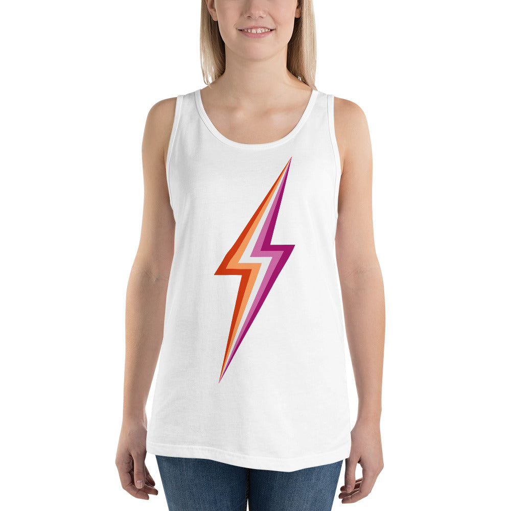 Lesbian Pride Lightning Tank Top Vests and Tank Tops The Rainbow Stores