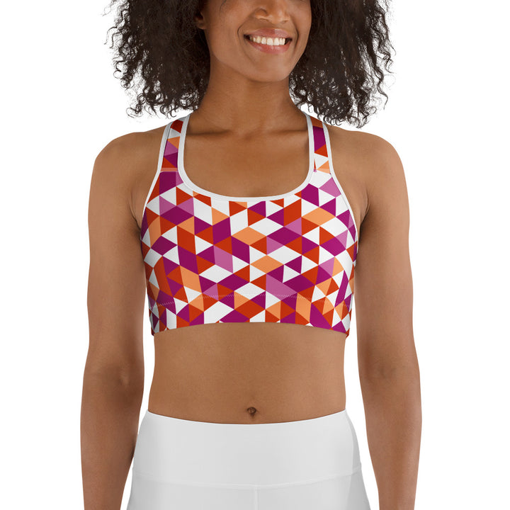 Lesbian Pride Triangles Sports Bra Sports Bras The Rainbow Stores