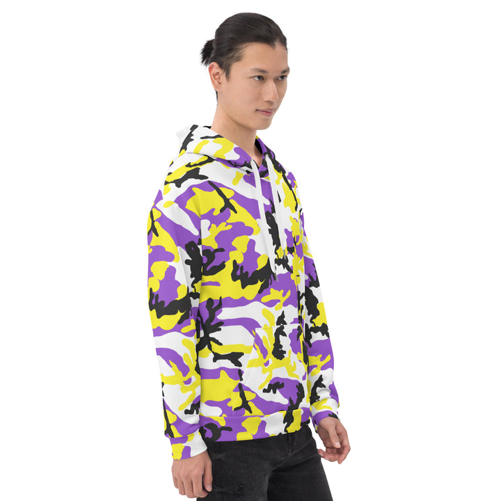 Non-Binary Camo Hoodie Hoodies AOP The Rainbow Stores