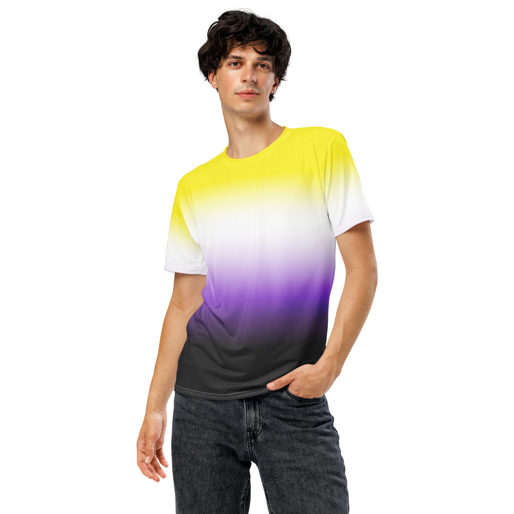 Non-Binary Ombre Pride Flag T-shirt AOP T-shirts The Rainbow Stores