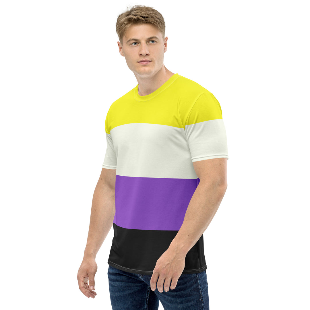 Non-Binary Pride Flag T-shirt AOP T-shirts The Rainbow Stores