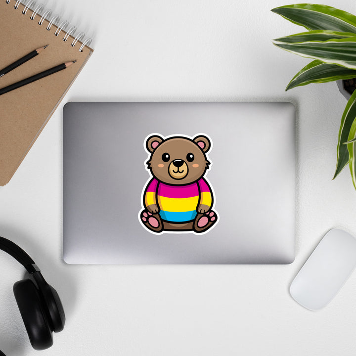 Pansexual Pride Bear Sticker Stickers The Rainbow Stores