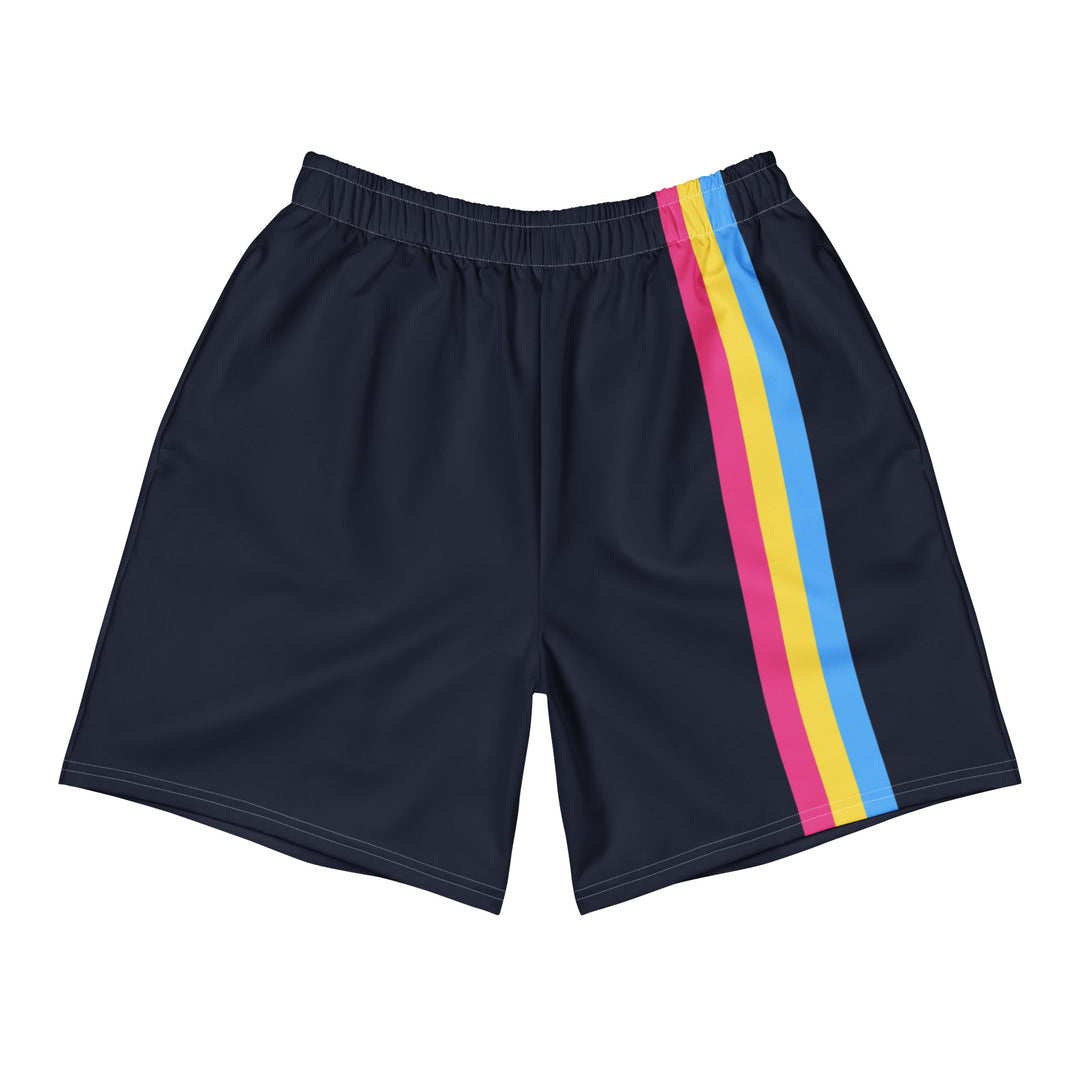 Pansexual Pride Flag Stripe Blue Unisex Athletic Long Shorts The Rainbow Stores
