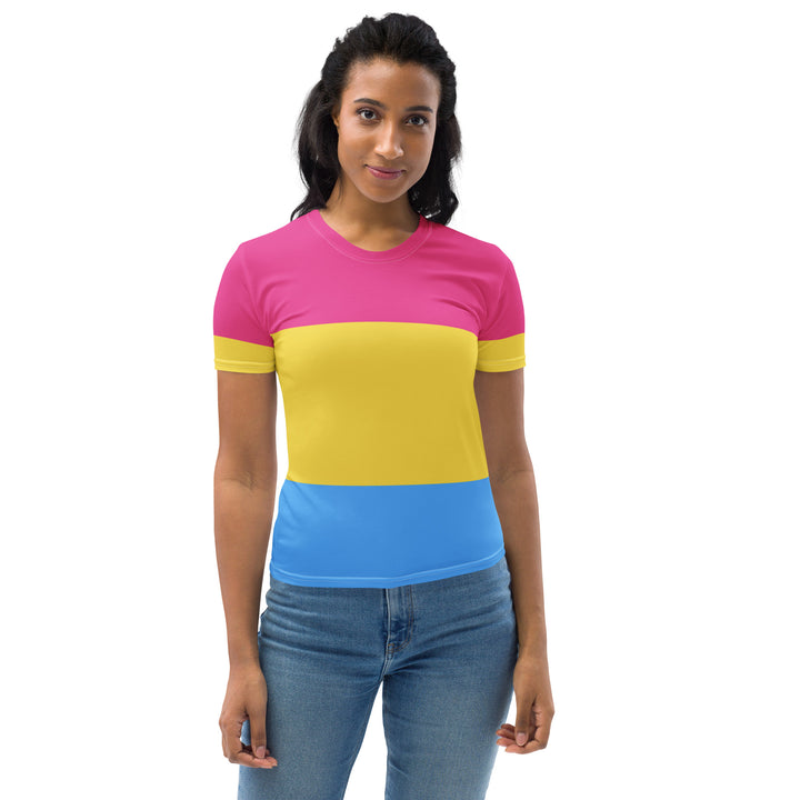 Pansexual Pride Flag Fitted T-shirt AOP T-shirts The Rainbow Stores