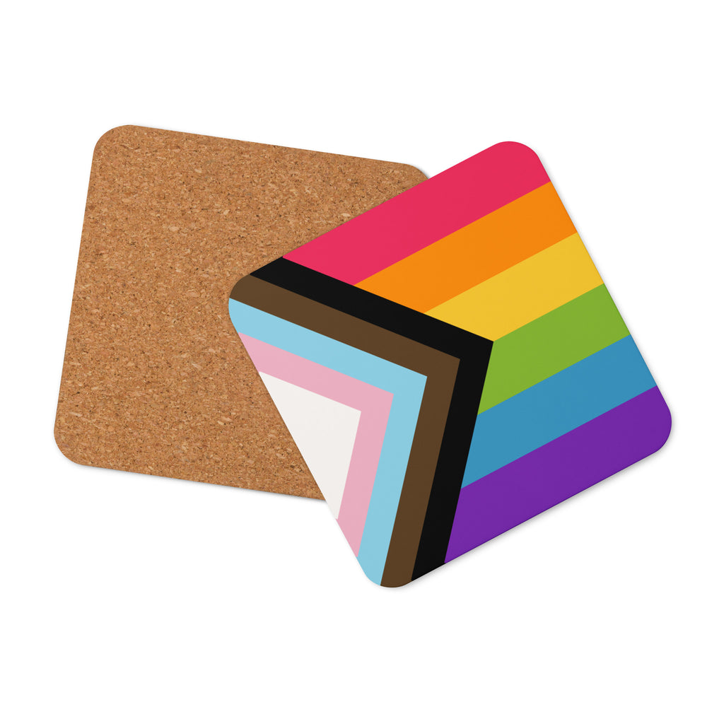 Progress Pride Flag Coaster Coaster The Rainbow Stores