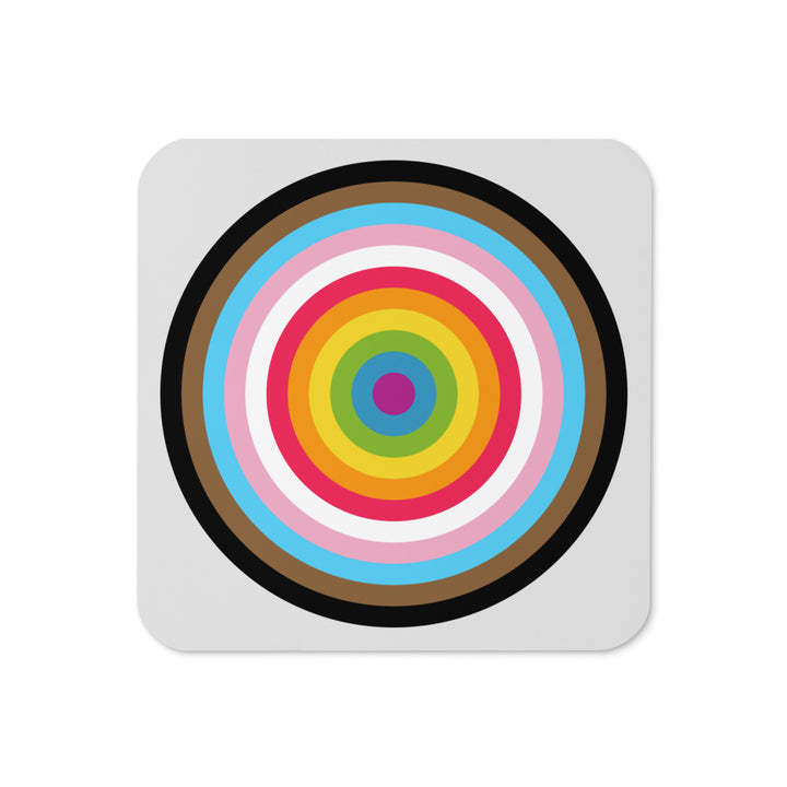 Progressive Pride Flag Colours Roundel Coaster Coaster The Rainbow Stores