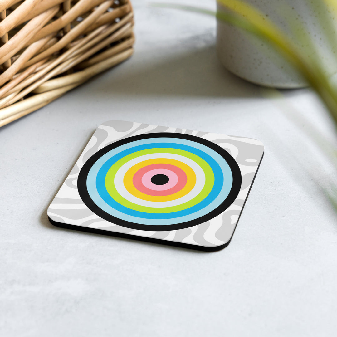 Queer Pride Flag Roundel Swirl Coaster Coaster The Rainbow Stores