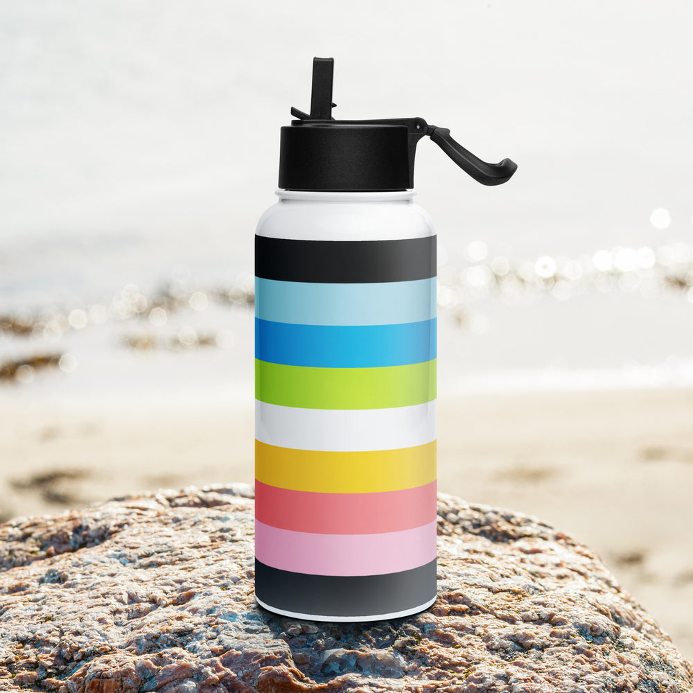 Queer Pride Flag Stainless Steel Water Bottle Water Bottle The Rainbow Stores