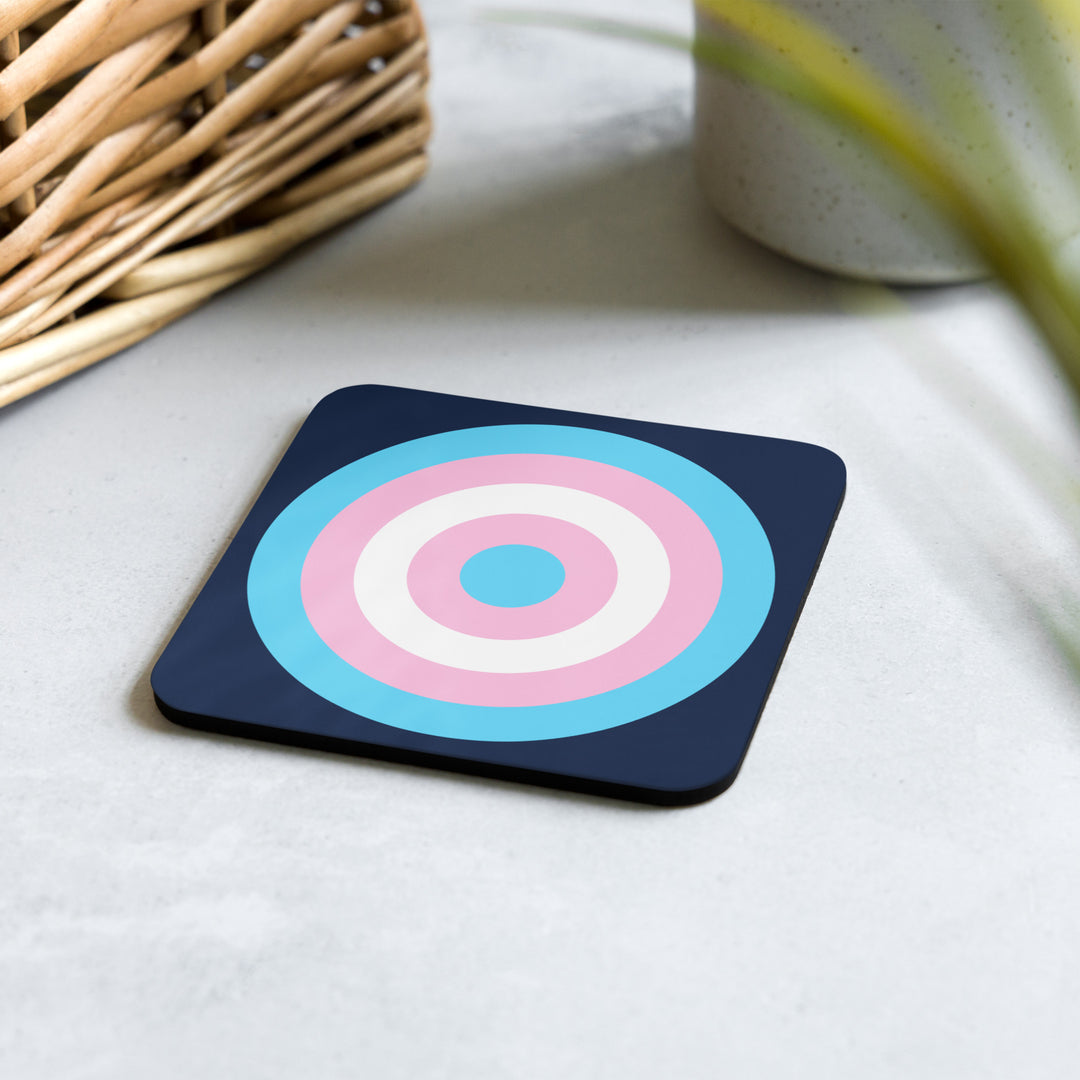 Trans Pride Flag Roundel Coaster Coaster The Rainbow Stores