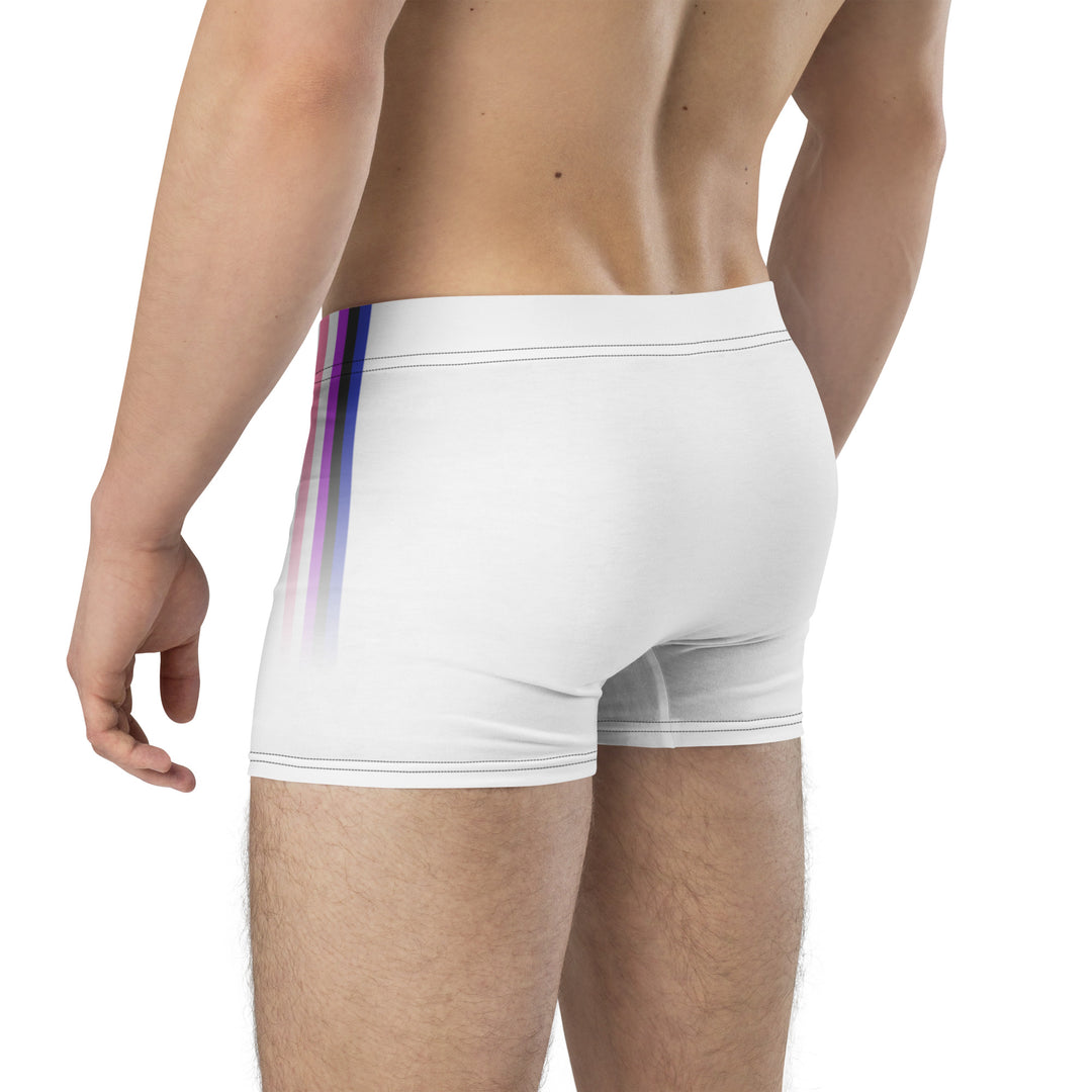 Gender Fluid Pride Flag Side Stripe Fade White Boxer Briefs Underwear The Rainbow Stores