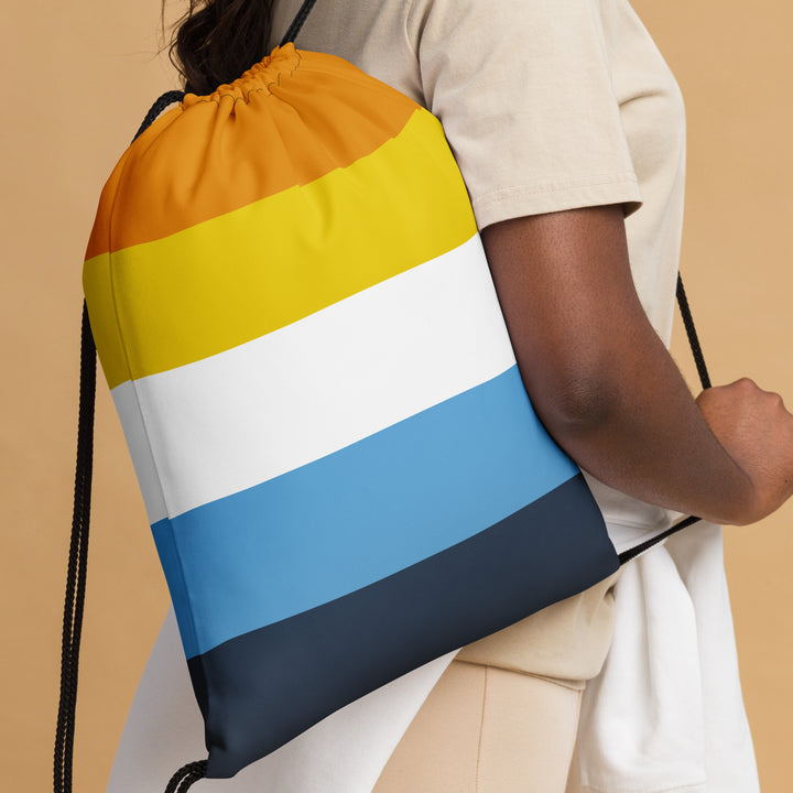 AroAce Pride Flag Drawstring Bag Bags The Rainbow Stores