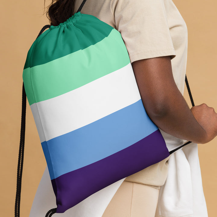 Gay Men Pride Flag Drawstring Bag Bags The Rainbow Stores