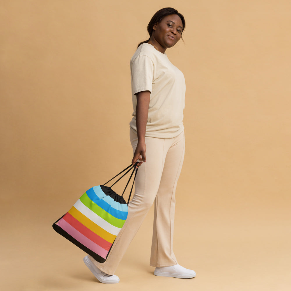 Queer Pride Flag Drawstring Bag Bags The Rainbow Stores