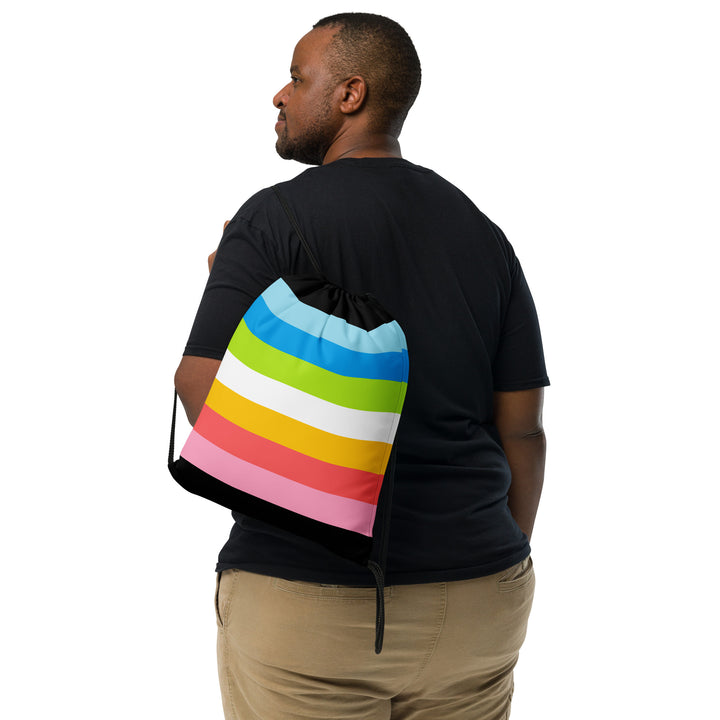 Queer Pride Flag Drawstring Bag Bags The Rainbow Stores