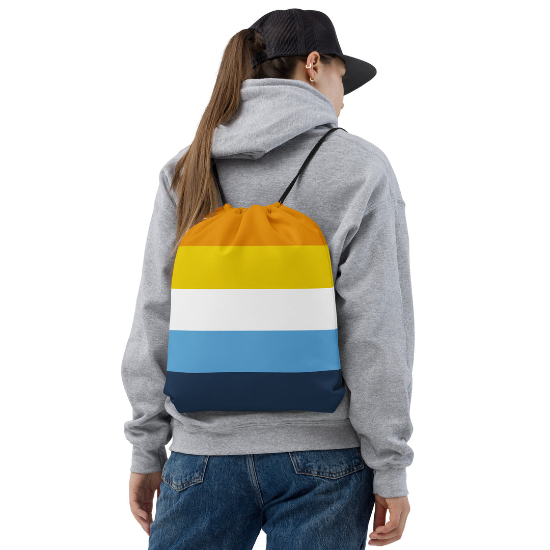 AroAce Pride Flag Drawstring Bag Bags The Rainbow Stores
