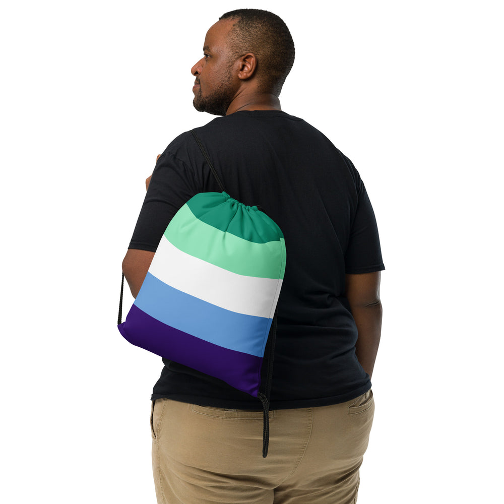 Gay Men Pride Flag Drawstring Bag Bags The Rainbow Stores