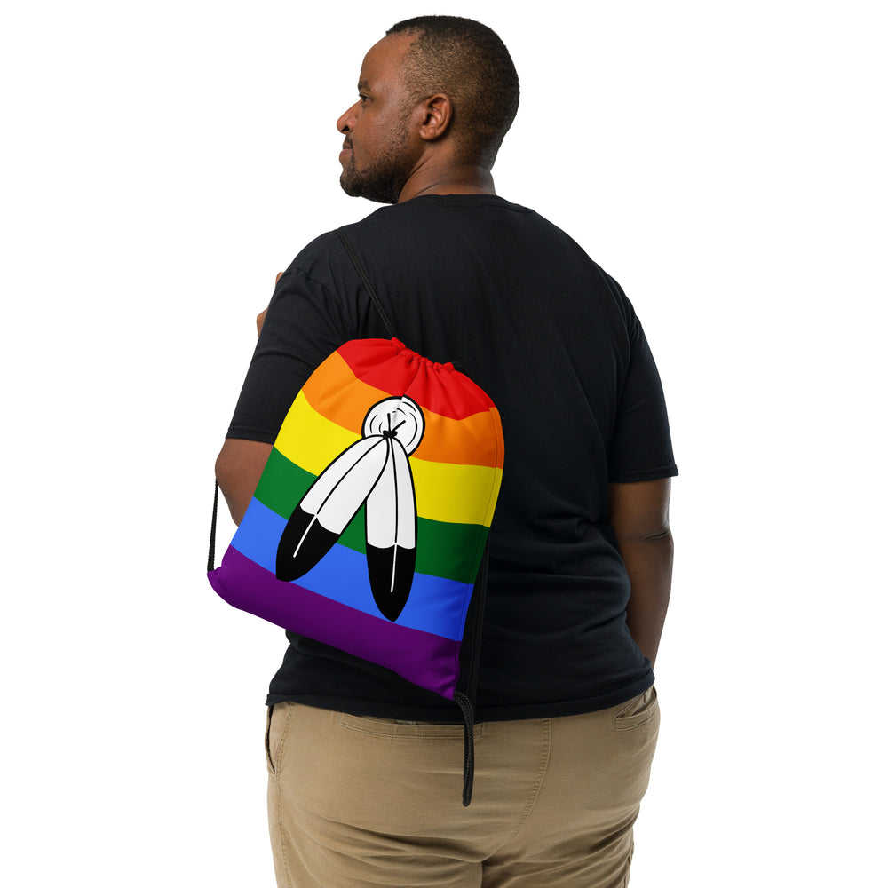2 Spirit Pride Flag Drawstring Bag Bags The Rainbow Stores