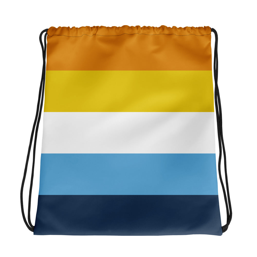 AroAce Pride Flag Drawstring Bag Bags The Rainbow Stores