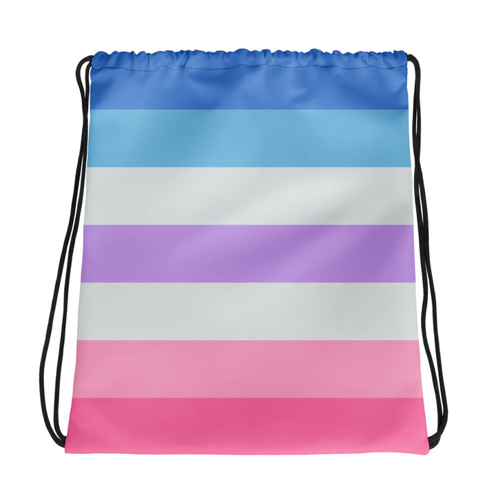 Bigender Pride Flag Drawstring Bag Bags The Rainbow Stores