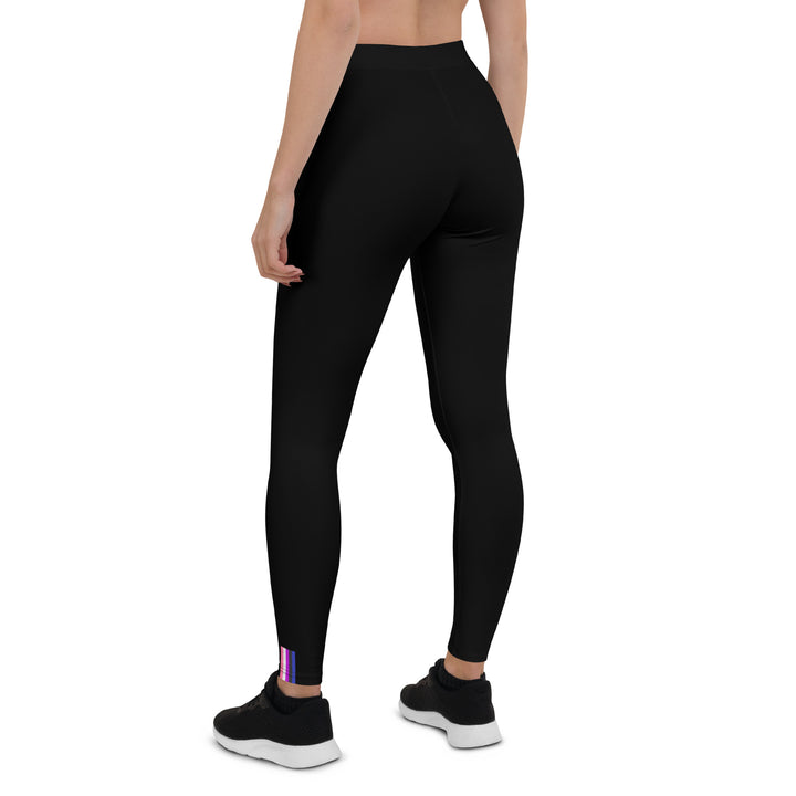 Gender Fluid Pride Flash Black Leggings Leggings The Rainbow Stores