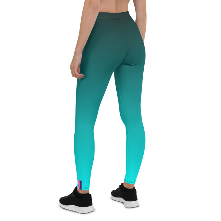 Gender Fluid Pride Flash Fade To Aqua Leggings Leggings The Rainbow Stores