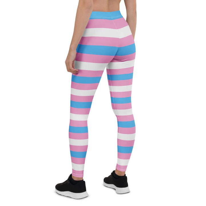 Trans Pride Hooped Leggings Leggings The Rainbow Stores