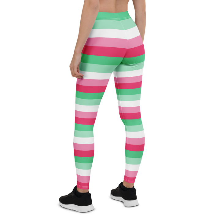 Abrosexual Pride Hooped Leggings Leggings The Rainbow Stores