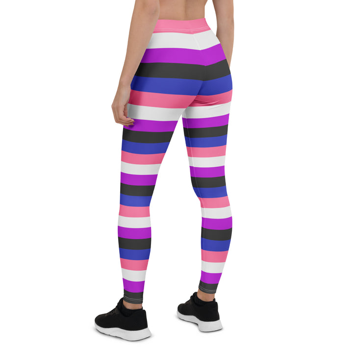 Gender Fluid Pride Hooped Leggings Leggings The Rainbow Stores
