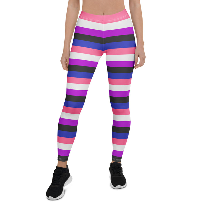 Gender Fluid Pride Hooped Leggings Leggings The Rainbow Stores