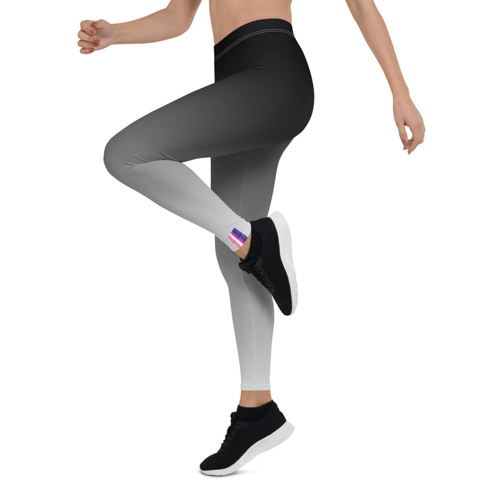 Gender Fluid Pride Flash Fade To Grey Leggings Leggings The Rainbow Stores