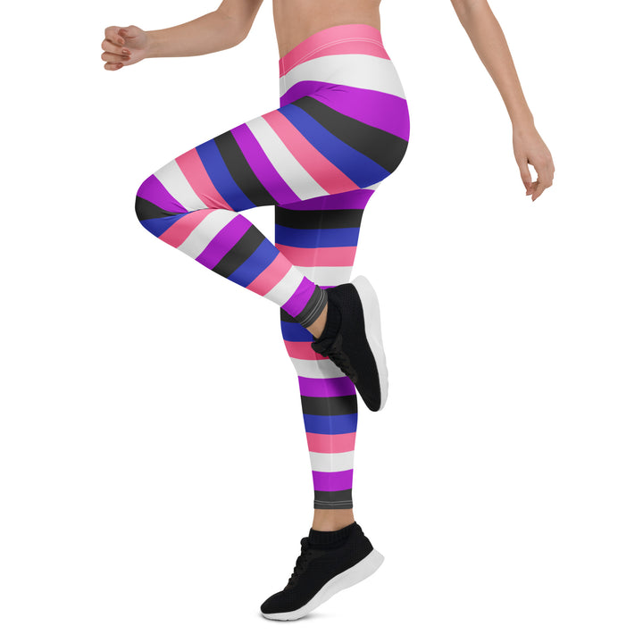 Gender Fluid Pride Hooped Leggings Leggings The Rainbow Stores