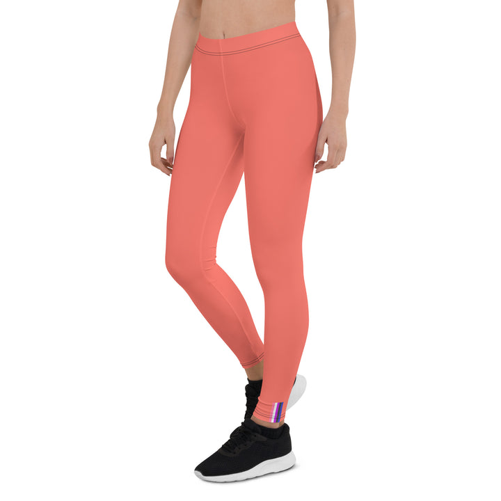 Gender Fluid Pride Flash Peach Leggings Leggings The Rainbow Stores