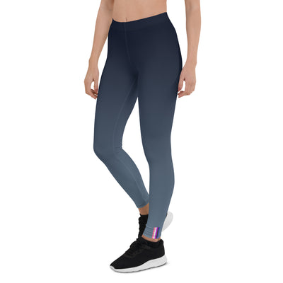Gender Fluid Pride Flash Fade To Blue Leggings Leggings The Rainbow Stores
