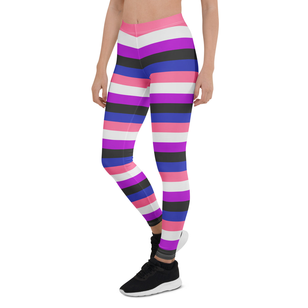 Gender Fluid Pride Hooped Leggings Leggings The Rainbow Stores