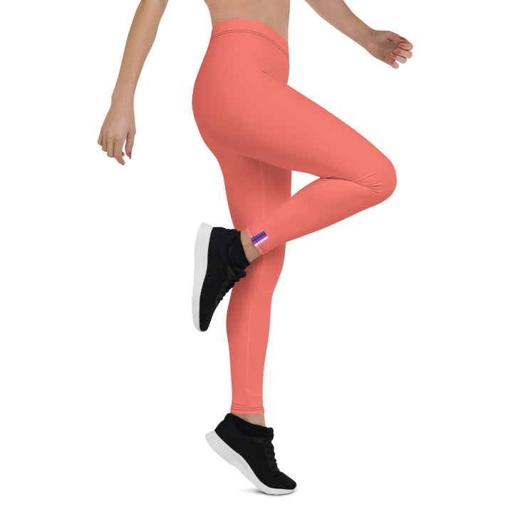 Gender Fluid Pride Flash Peach Leggings Leggings The Rainbow Stores